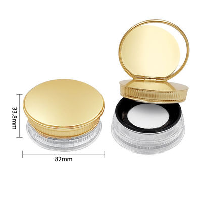 Round Screw Cap 15g Recyclable Empty Loose Powder Case in Transparent Color